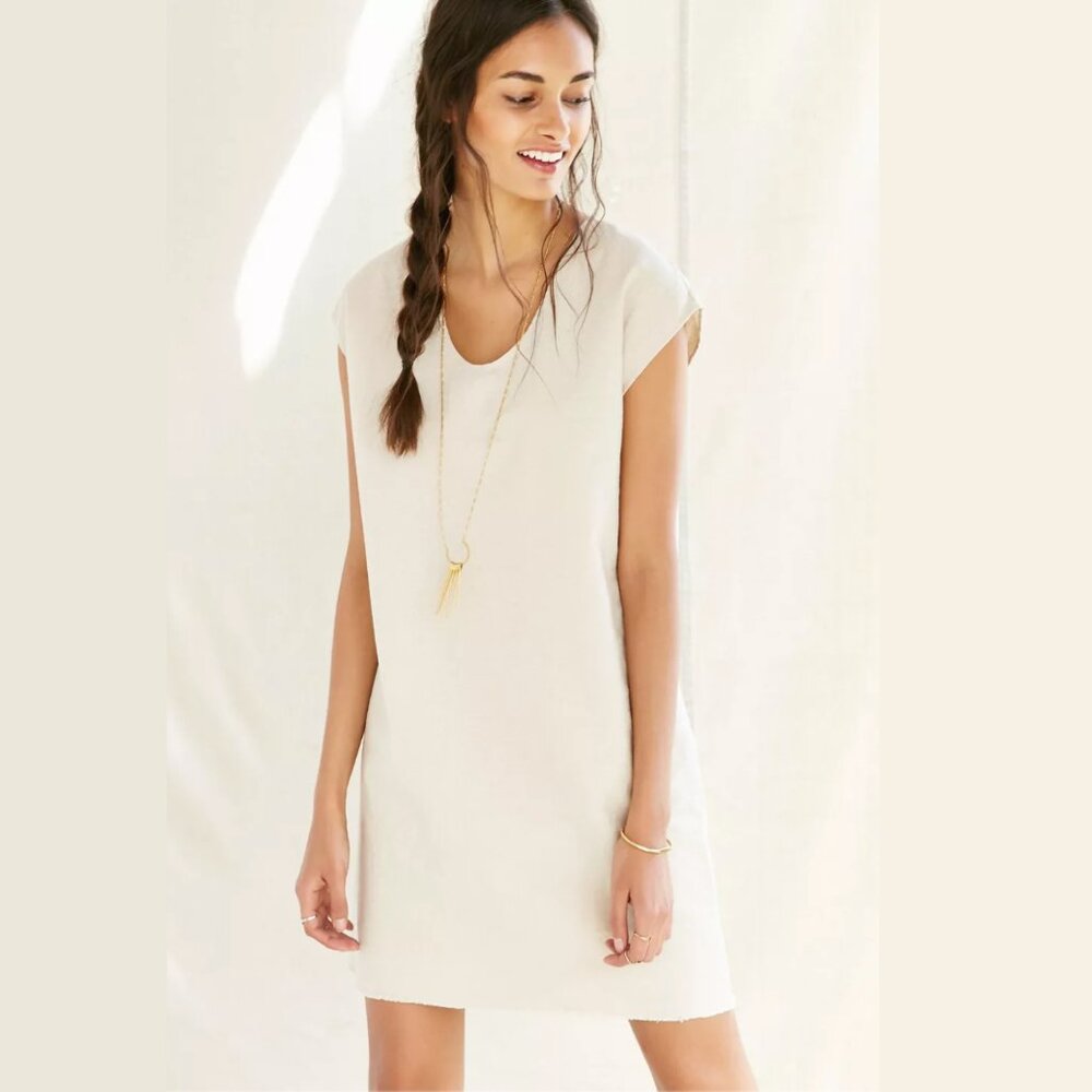 Urban Renewal Remade Sundays Sack Mini Dress Coverup Tunic Top XS Egg Shell